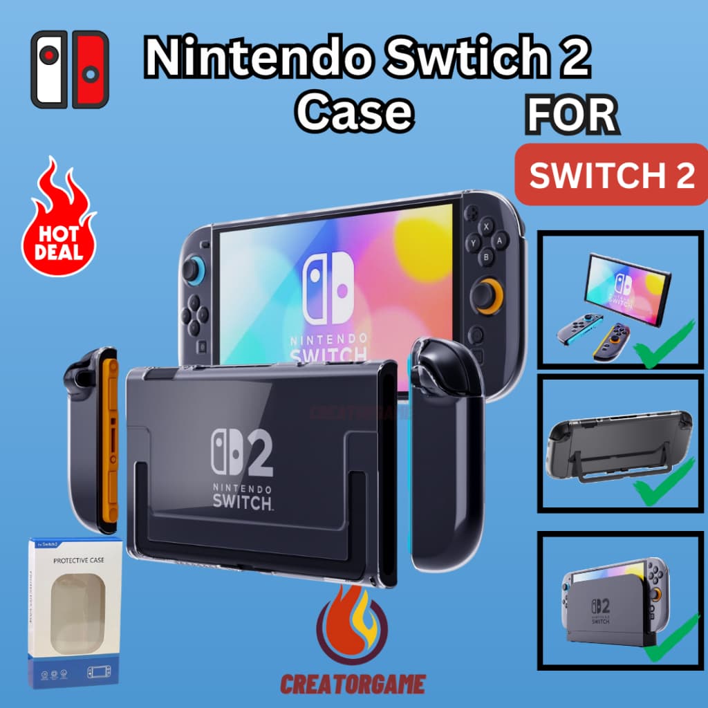 <SWITCH 2> เคสใส สำหรับ Nintendo Switch 2 ใหม่ 2025TPU+PC กันกระแทก ใส่DOCKได้ รูปที่ 1