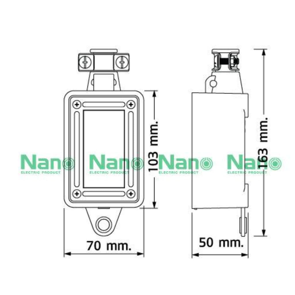 NANO บล็อคยางเปล่า ใส่เต้ารับได้ 2 ช่อง รุ่น RBNS2 รูปที่ 4