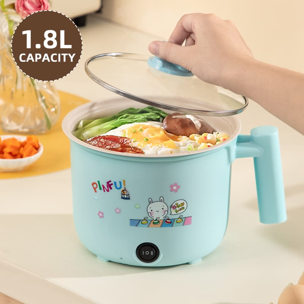 หม้อต้มไฟฟ้า พร้อมซึ้งนึ่ง หม้อไฟฟ้าอเนกประสงค์ 1.0L รูปที่ 8