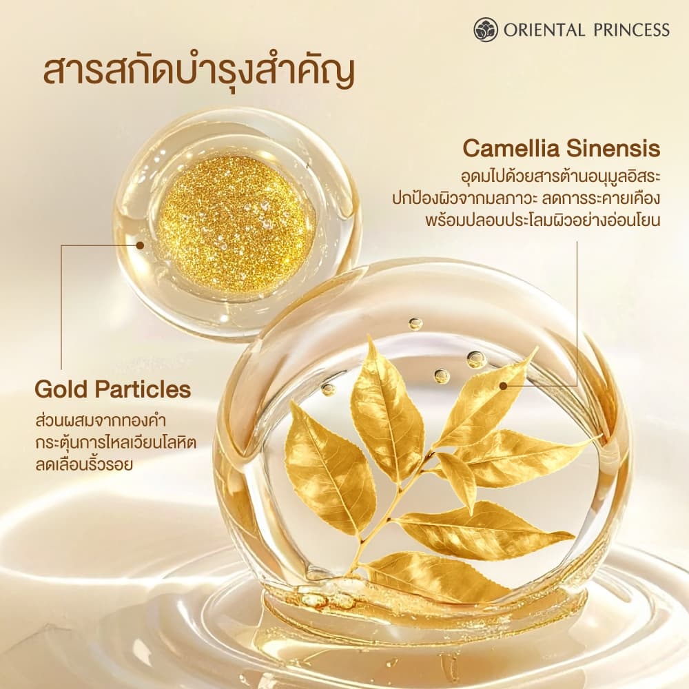 Oriental Princess มาส์กตาไฮโดรเจลทองคำ Timeless Glow Golden Lifting Eye Pad 90 g / 60 Pads รูปที่ 4