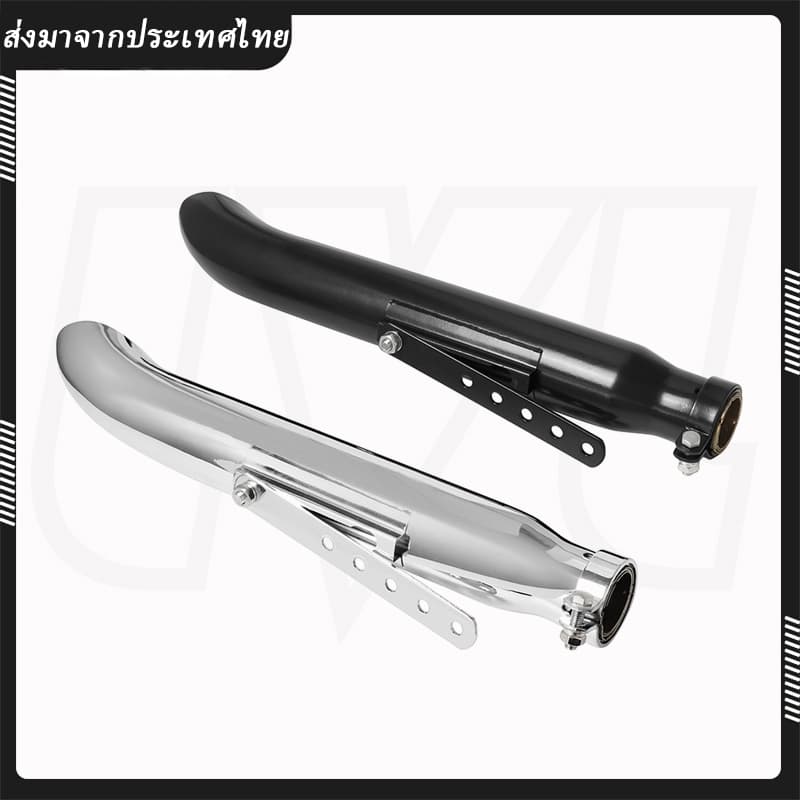 LVL ท่อไอเสียรถจักรยานยนต์ 38 40 43 45 มม. แนวเรโทร สําหรับ Harley Triumph Cafe Racer Racing รูปที่ 8