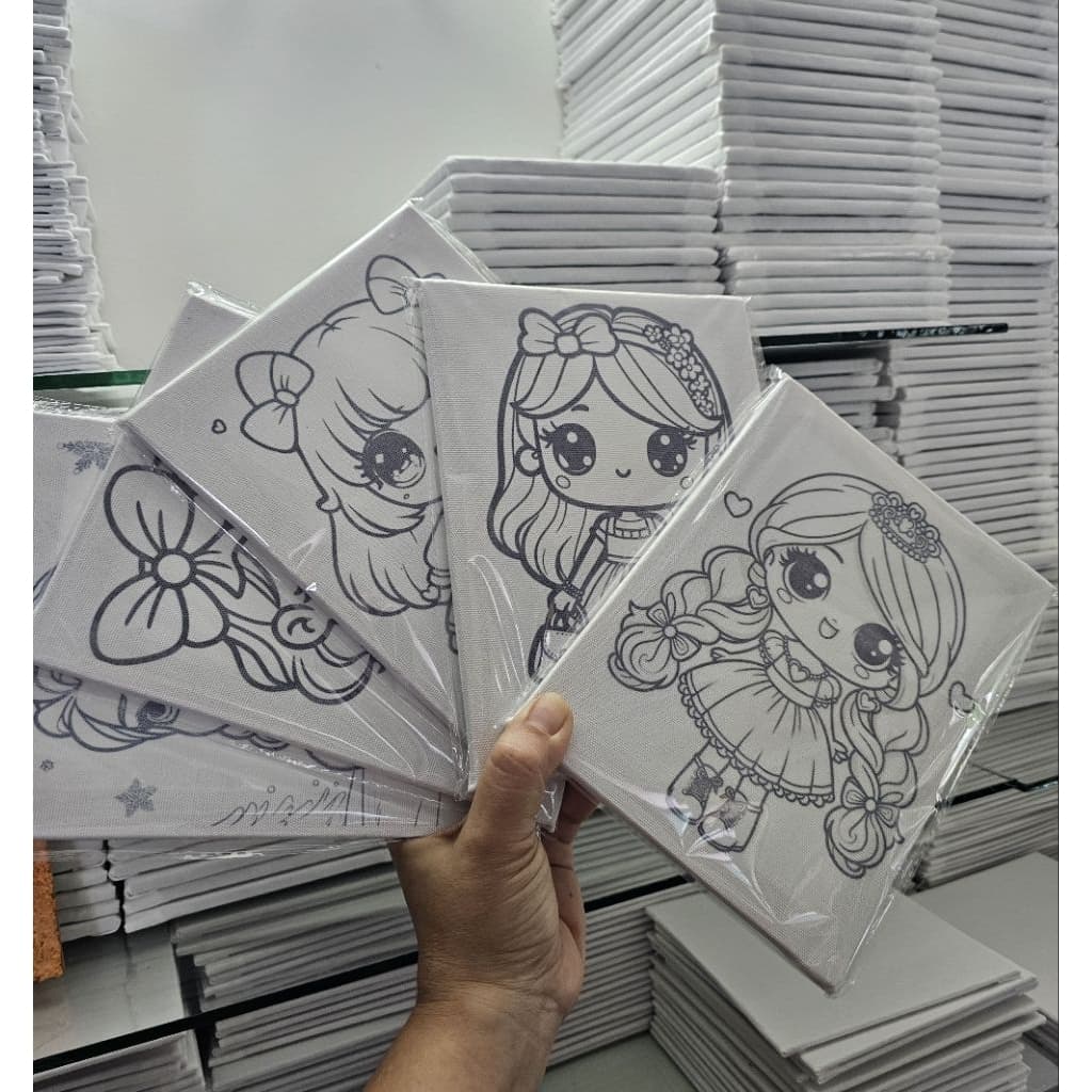 เฟรมผ้าใบแคนวาสระบายสี ผ้าติดกรอบไม้ขนาด15cm×20cm ไม่รวมสี รูปที่ 7