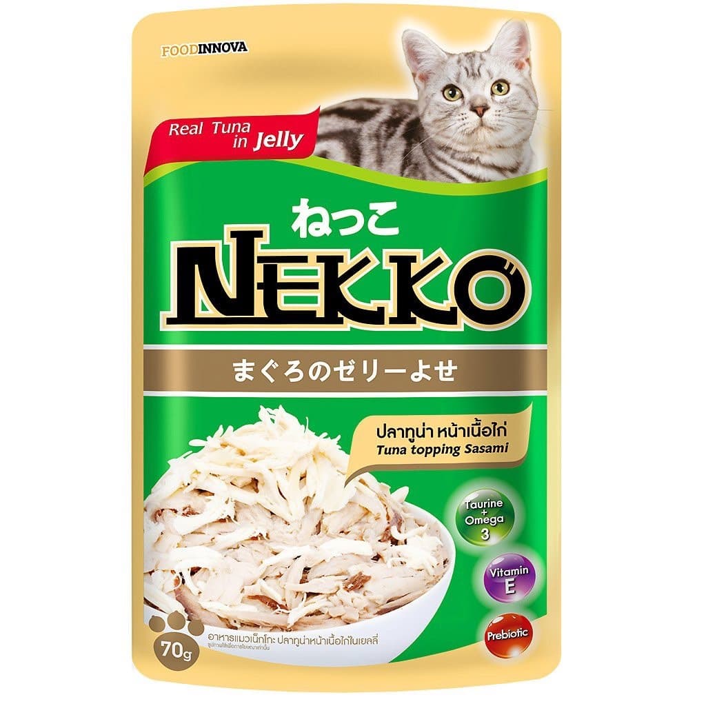 ) Nekko เน็กโกะ อาหารเปียกแมว 70g สำหรับแมวโต แมวสูงวัย รูปที่ 4