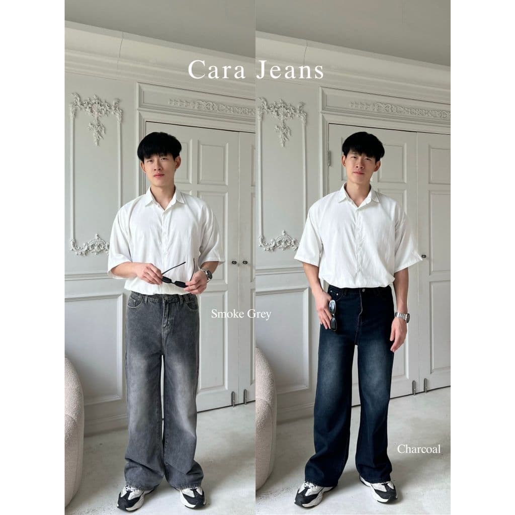 Beberlin กางเกงยีนส์ผู้ชาย ขากระบอกกลาง เฟดสวยเท่ๆ รุ่น Cara jeans / No : 7091 รูปที่ 3