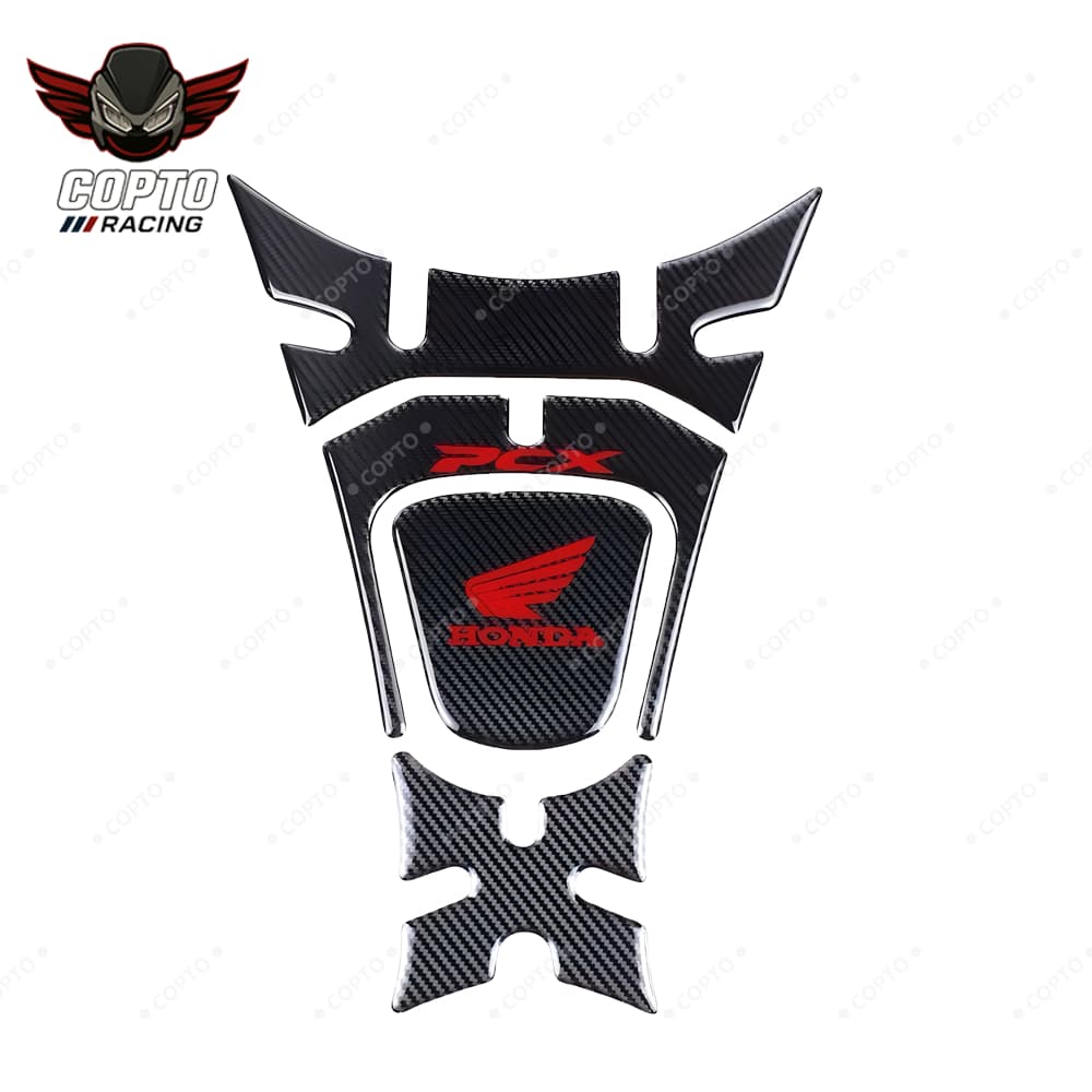 สติ๊กเกอร์กันรอยถังน้ำมัน 5D ลายคาร์บอน สำหรับ Honda PCX150 PCX125 กันรอยมอเตอร์ไซค์ รูปที่ 4