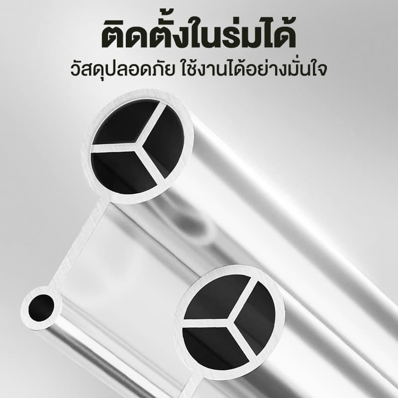 SPACEMADER ราวตากผ้าอลูมิเนียมอัลลอยด์ แบบพับเก็บได้ ราวตากผ้าติดผนัง ใช้ในบ้าน ระเบียง กลางแจ้ง รูปที่ 7