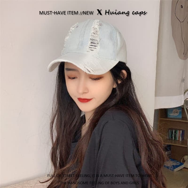 หมวกเบสบอล สไตล์เกาหลี สำหรับผู้หญิงและผู้ชาย หมวกฮิปฮอป หมวกคาวบอย ทันสมัย Unisex เหมาะสำหรับฤดูร้อน รูปที่ 3