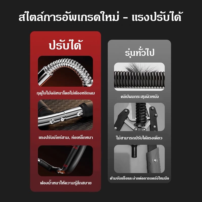 เทรนเนอร์แขนแบบปรับ ข้อมือปรับระดับแรง 2 ระดับอุปกรณ์บริหารมือ บาร์พลังงานสปริงสําหรับออกกําลังกายแขน/ไหล่/หน้าอก รูปที่ 2