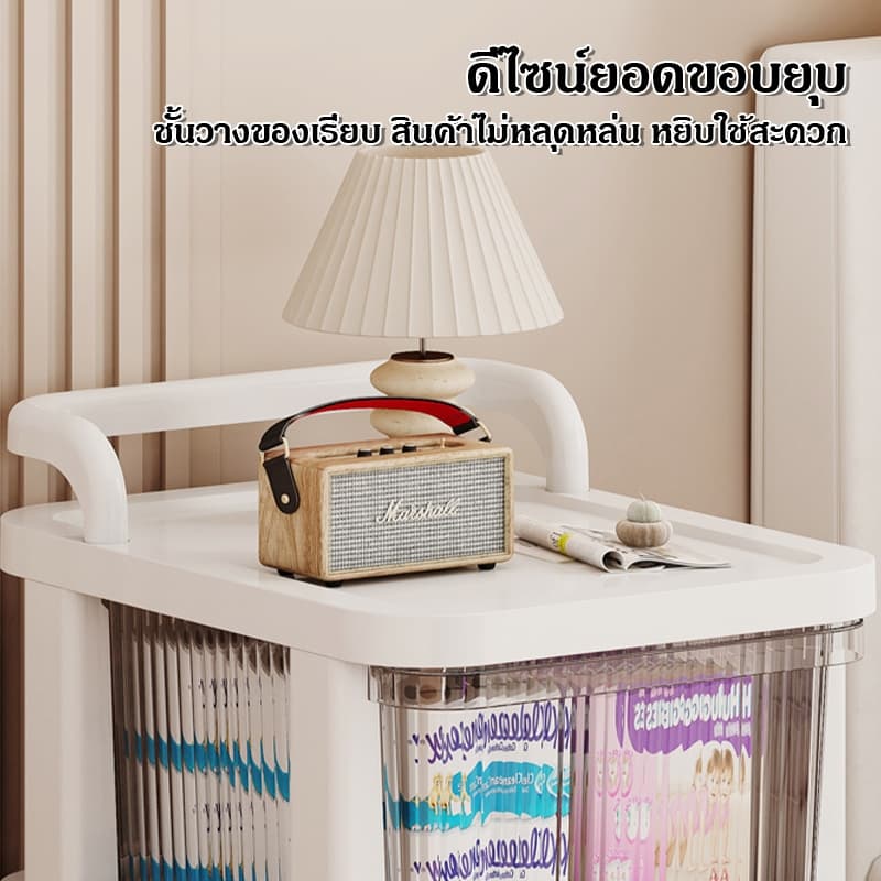 ลิ้นชัก ตู้อเนกประสงค์ มีล้อเลื่อน 2-5ชั้น ที่มือจับแบบพกพา เคลื่อนย้ายสะดวก ตู้เก็บของ รูปที่ 8