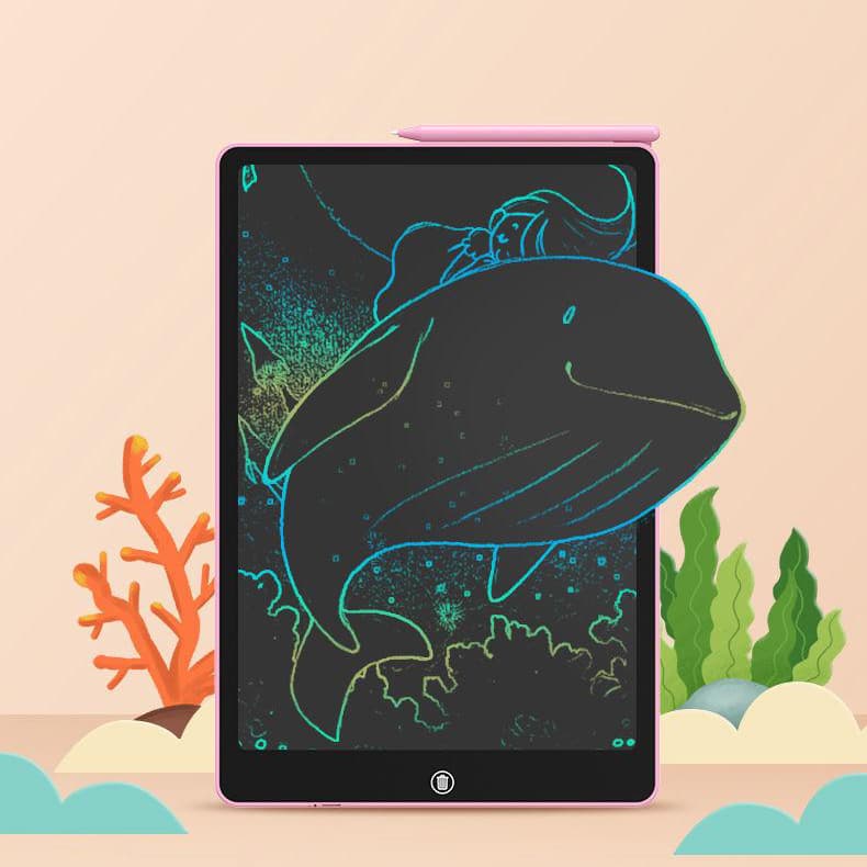 ของขวัญวันเด็ก16นิ้ว กระดานเขียน LCD, แผ่นวาดภาพ, ประหยัดกระดาษสามารถลบออกได้อย่างง่ายดายด้วยการกดเพียงปุ่ รูปที่ 4