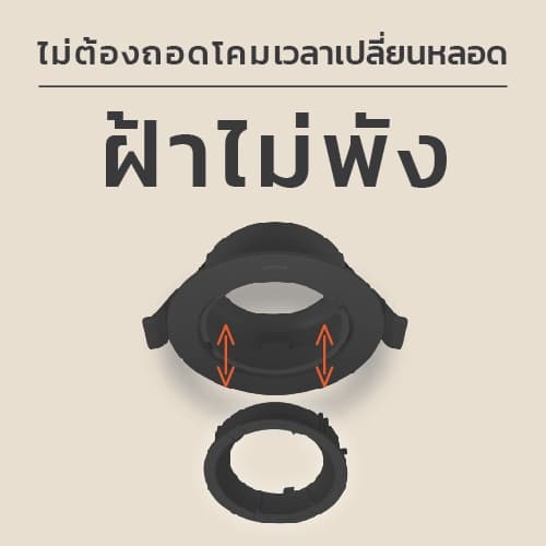 LAMPTAN ชุดโคมไฟพร้อมหลอดMR16 FULL SET DIM SWITCH 7Wแสงเหลือง ปรับแสงได้4ระดับเปลี่ยนหลอดได้ไม่ต้องถอดโคมฝ้าไม่พัง รูปที่ 6