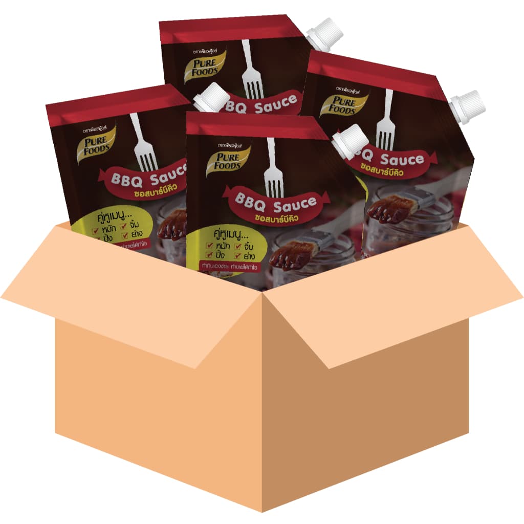 ยกลัง ซอสบาร์บีคิว 920 กรัม 10ถุง หอม รมควัน BBQ หมัก จิ้ม ปิ้ง ย่าง รูปที่ 3