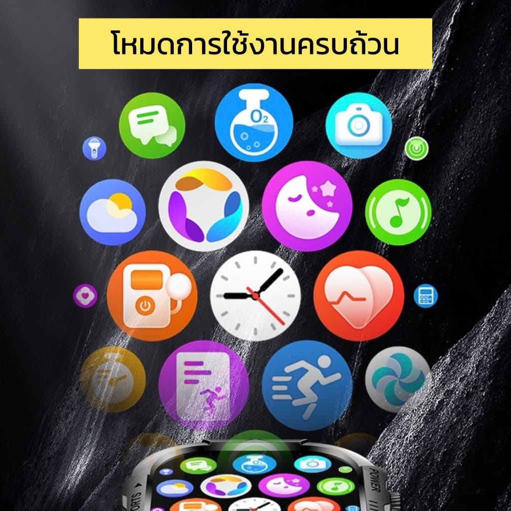 ULTRA 3 สมาร์ทวอทช์รุ่นใหม่ 2026 Smartwatch ตัวเรือนมี2สี สีดำ และ สีเงิน โทรเข้าออกได้ รูปที่ 2