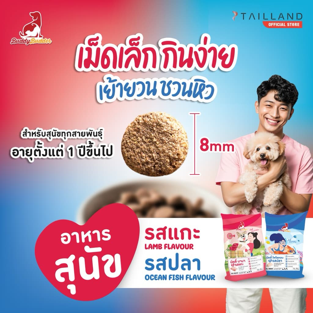 BuddyBudder - บัดดี้ โพไซดอน อาหารสุนัขสูตรรสปลาทะเล 15 kg รูปที่ 3
