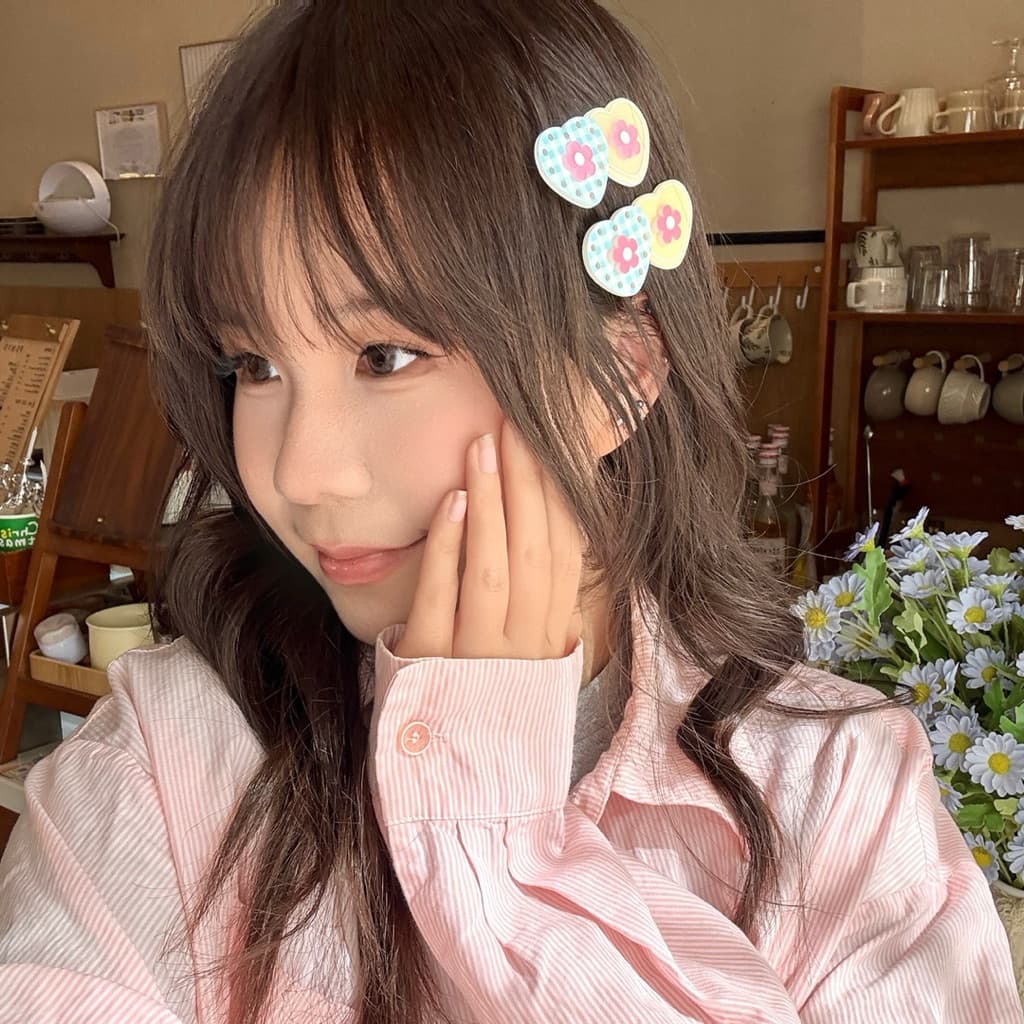 Cute 360 กิ๊บติดผม กิ๊บหนีบผมดอกไม้สุดคิ้วท์ 2 ชิ้น/แพ็ค รูปที่ 4