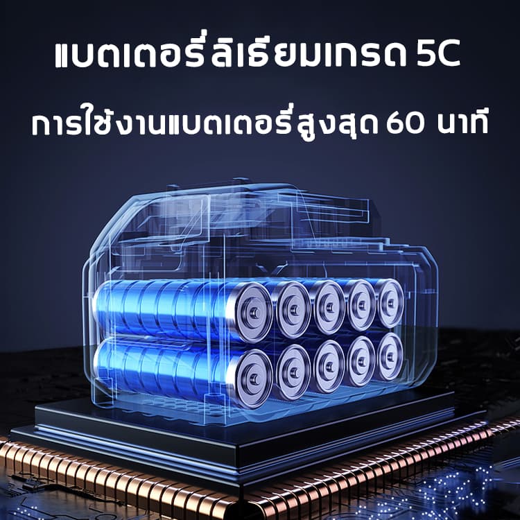 ปืนฉีดน้ำแรงดันสูง 23000mAh มีแบต2ก้อน ของแถม16ชิ้น เครื่องฉีดน้ำ ล้างรถได้สิบคัน ล้าง/รดน้ำไ รูปที่ 3