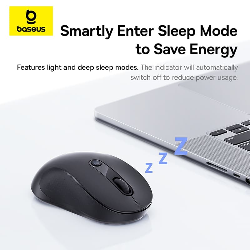 BASEUS เมาส์ไร้สาย แบบบลูทูธ รุ่น F02 Ergonomic Wireless Mouse รูปที่ 4