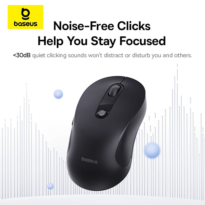 BASEUS เมาส์ไร้สาย แบบบลูทูธ รุ่น F02 Ergonomic Wireless Mouse รูปที่ 2