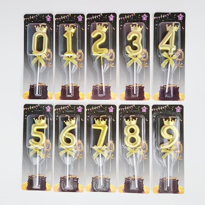 12แท่ง ขายส่ง! จัดส่งเร็วสุด! เทียนวันเกิดมงกุฎโบว์ ตัวเลข 0-9 สีทองแชมเปญ ราคาส่งเริ่มต้น 1 ชิ้น รูปที่ 6