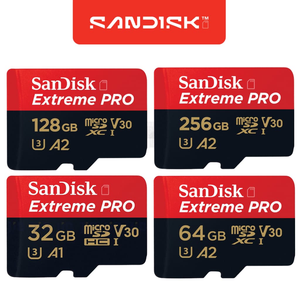 SanDisk Extreme Pro Micro SD Card SDHC 32GB SDXC 64,128,256GB  R/W 200/140MB/s (SDSQXCD) Drone
