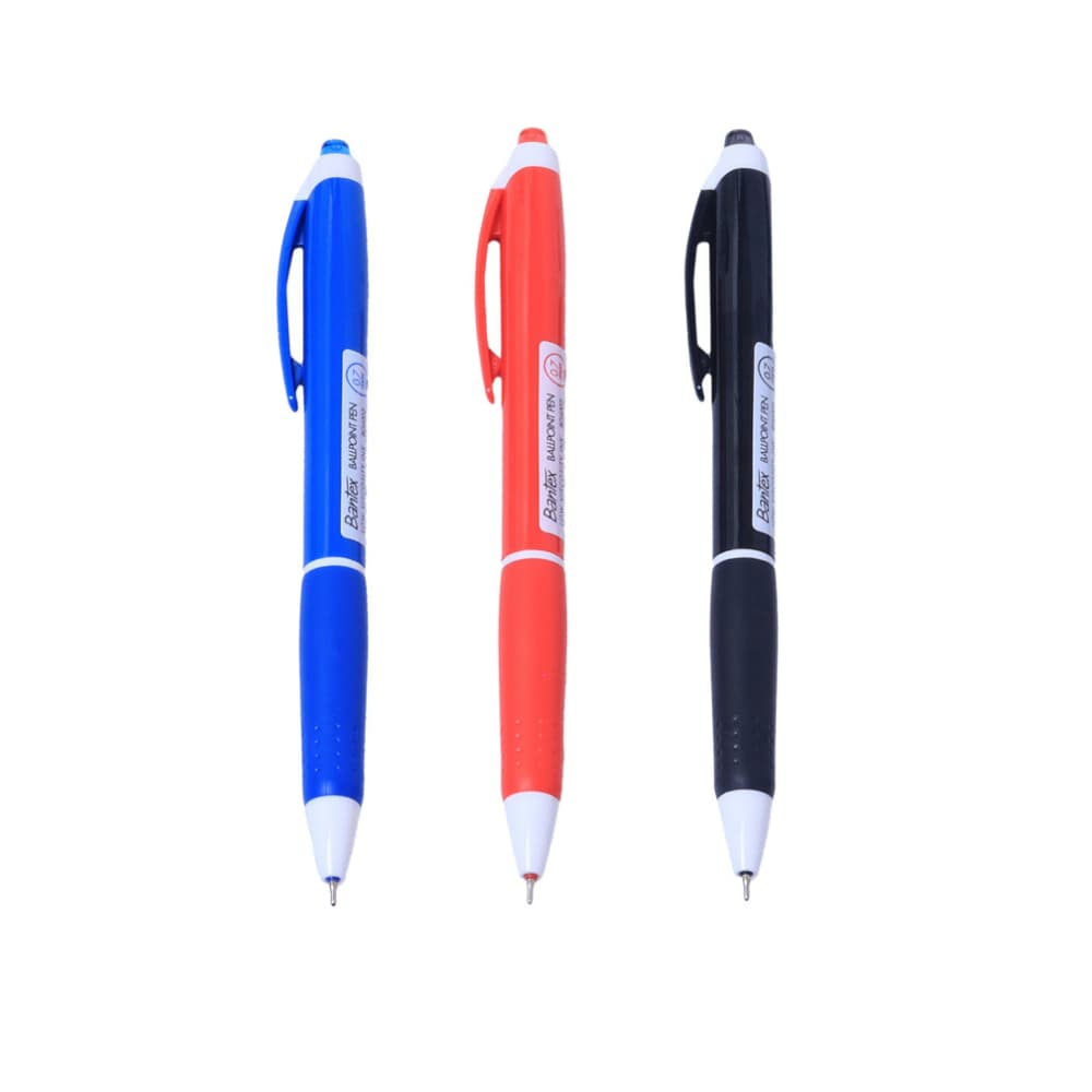 Bantex ปากกาลูกลื่น กดได้ 0.7 มม. เขียนลื่น จับถนัดมือ มีให้เลือก 3 สี มีคลิปหนีบพกพาง่าย Pen