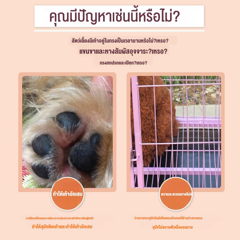 แผ่นรองกรง กันเท้าตกร่อง กันลื่น วัสดุPPทนทาน รองรับน้ำหนักดี สำหรับสัตว์เลี้ยง รูปที่ 3