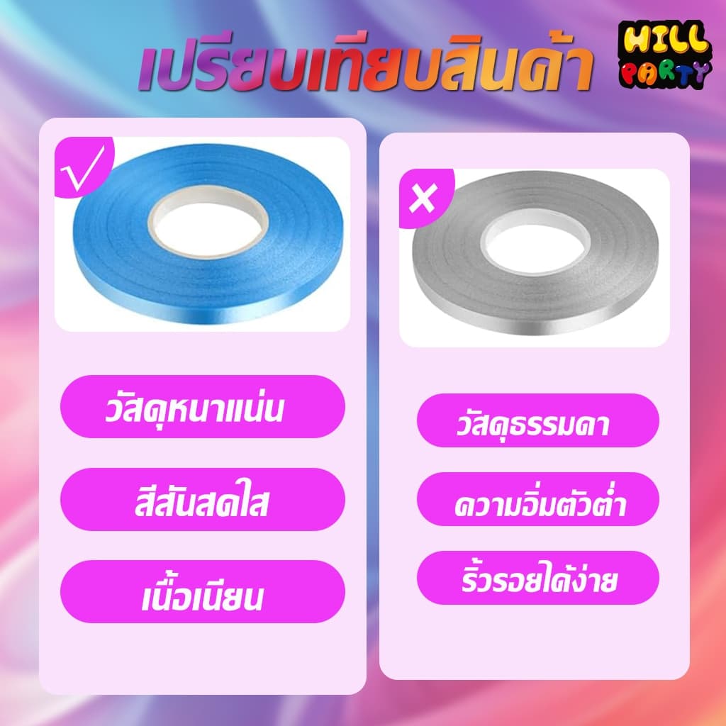 ริบบิ้นสีพื้น ขนาด 1.2 ซม × 25 หลา เข้ากับของตกแต่งได้ง่าย สีสันสดใส ริบบิ้นเหรียญโปรยทาน สำหรับ DIY งานประดิษฐ์ 13สี รูปที่ 2