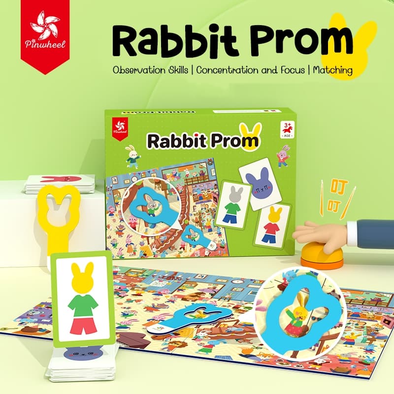 Pinwheel Rabbit Prom กระต่ายจับคู่ | ของเล่นเสริมพัฒนาการ ของเล่นเด็ก รูปที่ 1
