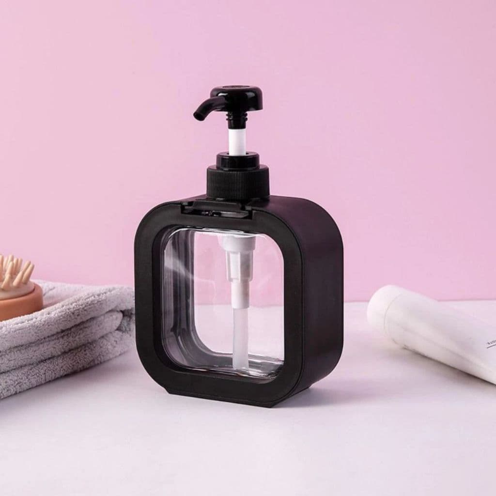 ขวดปั๊มสบู่เหลวเปล่า 300/500ml ขวดสเปรย์แบบกด ใส่พวกโลชั่น แชมพู เจลอาบน้ำ เคสสีขาว สามารถ ถอดออกได้ รูปที่ 6