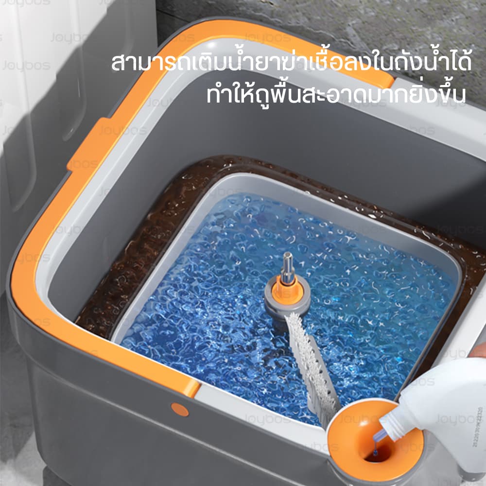 2025SpinMopฟรีผ้า5ผืน ถังถูพื้น ชุดถังปั่นม๊อบ ไม้ถูพื้นถังปั่น ชุดถังปั่นไม้ม็อบ ไม้ม๊อบถูพื้น หมุนได้360 รูปที่ 2