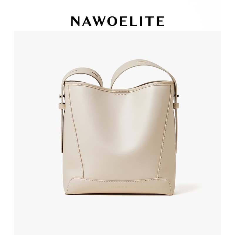 NAWOELITE กระเป๋าถังหนัง PUคลาสสิก กระเป๋า Crossbody Bag กระเป๋าแฟชั่นสุภาพสตรีกระเป๋าสะพายไหล่ Bucket Bag รูปที่ 9