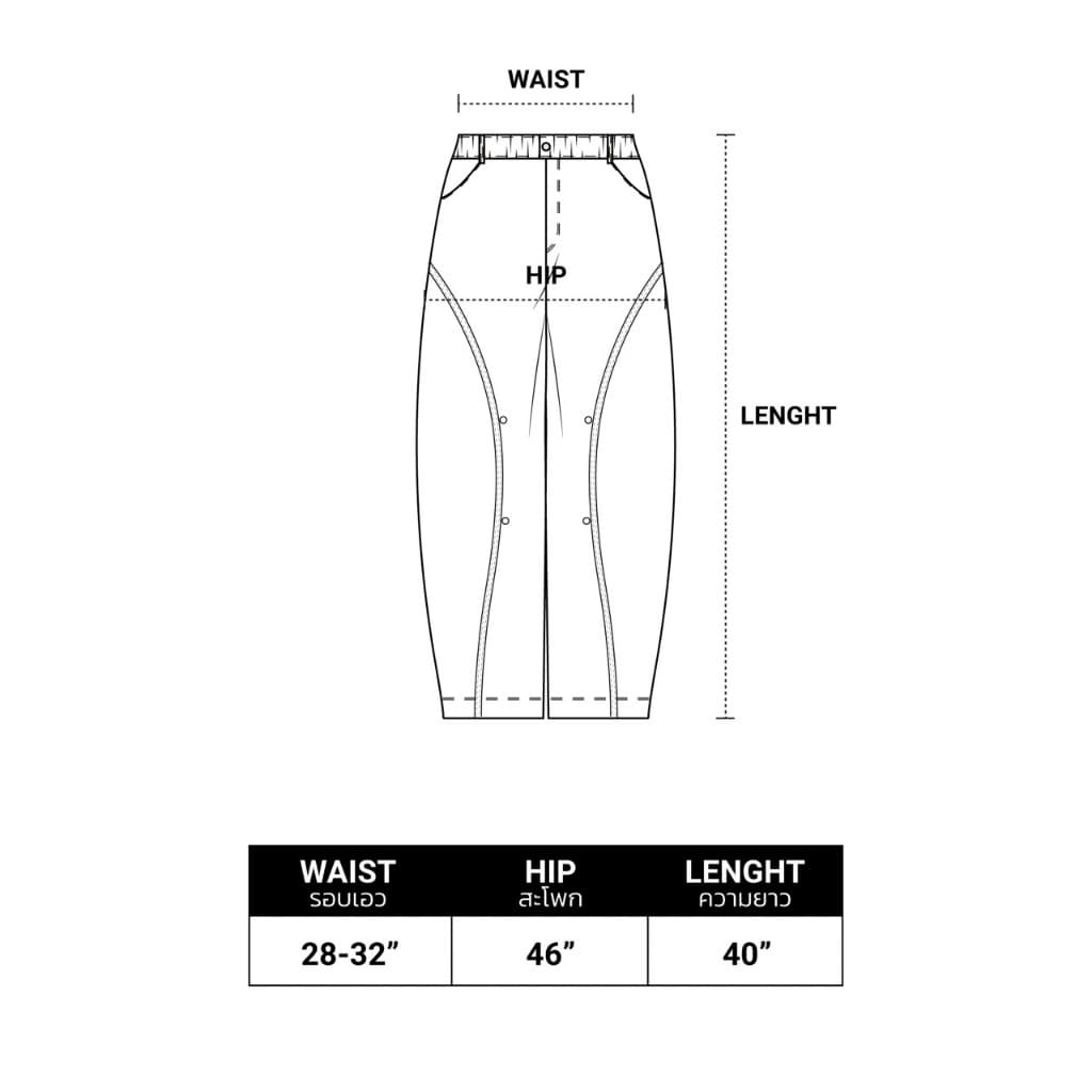 URTHE - กางเกงยีนส์ เอวยางยืด รุ่น CURVECTOR TROUSERS รูปที่ 8