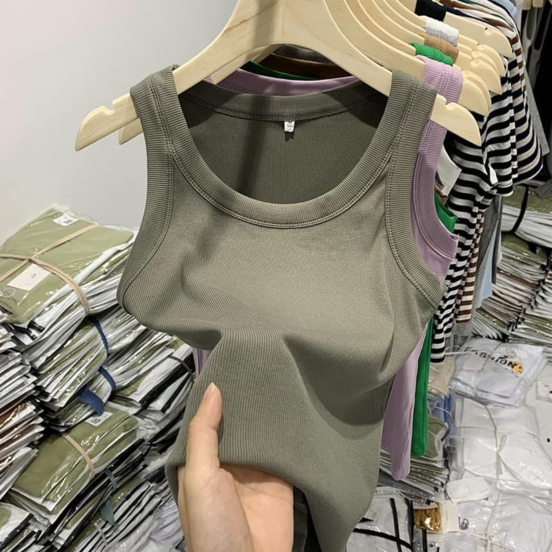 mm_home8 เสื้อกล้าม ไม่มีบราในตัว ไม่มีฟองน้ำ ผ้ายืดตามตัว ทรงสวยสวมใส่สบาย แมตลุคง่ายได้หลายสไตล์ รูปที่ 8