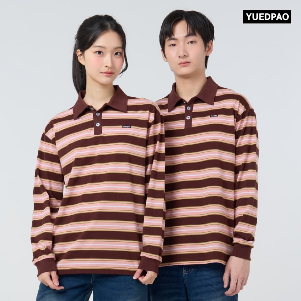 Yuedpao Polo Long Sleeve Striped ผ้าหนาทรงสวย ยับยากรีดง่าย เสื้อแขนยาว โปโลแขนยาว รูปที่ 8