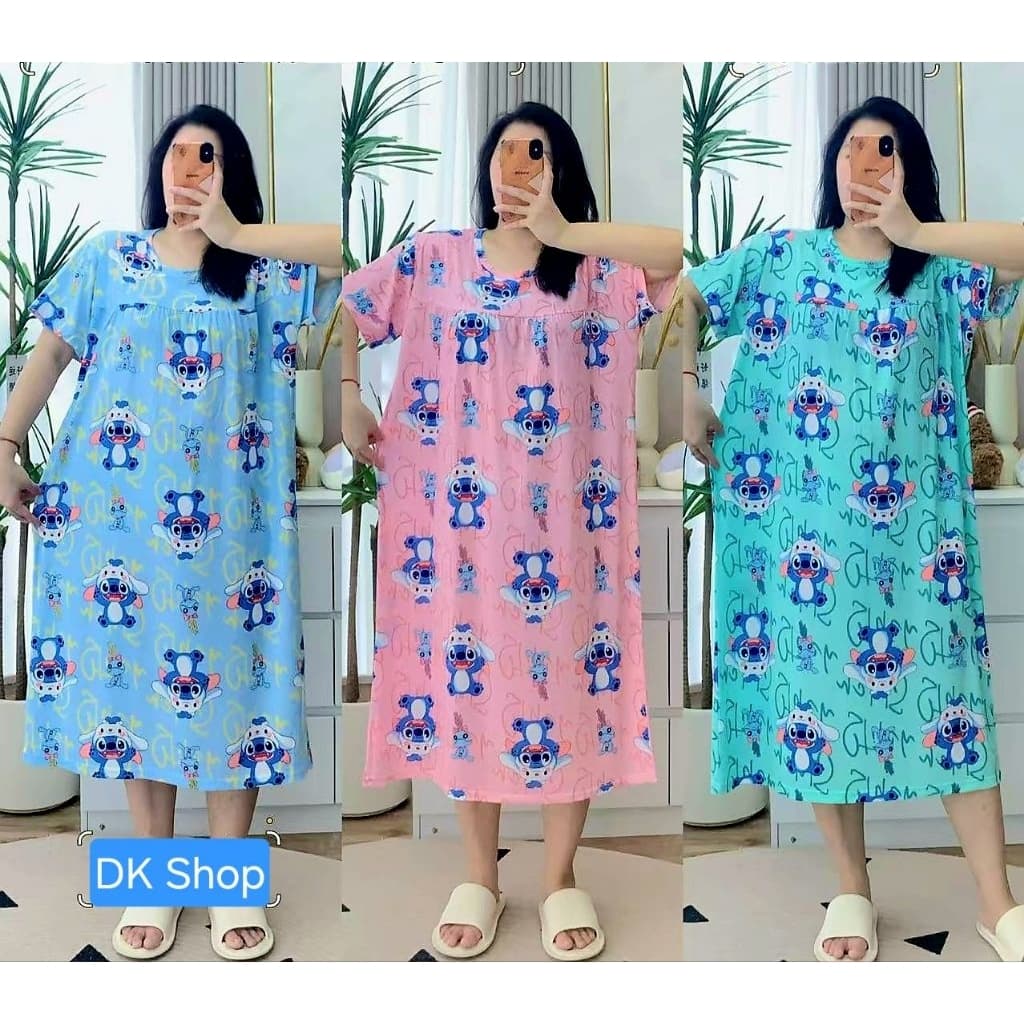 ชุดนอนกระโปรงไซต์ใหญ่6XL คนอ้วนคนท้องใส่ได้ รูปที่ 5