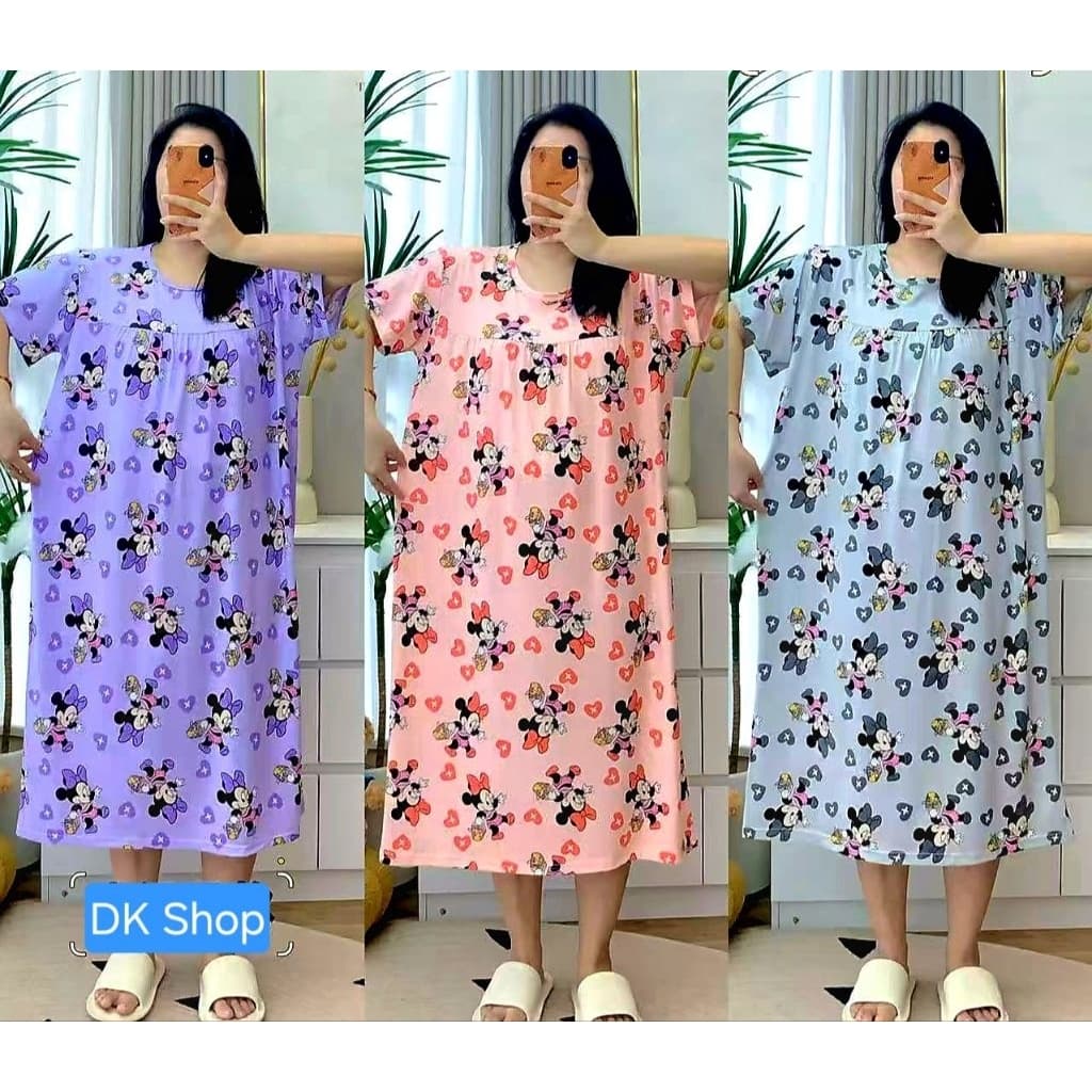 ชุดนอนกระโปรงไซต์ใหญ่6XL คนอ้วนคนท้องใส่ได้ รูปที่ 6