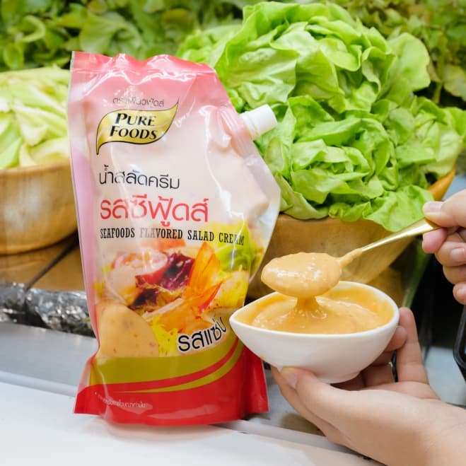 น้ำสลัดครีม ซีฟู้ด อร่อยเด็ด แซ่บซี๊ด ขนาด 920 กรัม มีฮาลาล ตราเพียวฟู้ดส์ Purefoods สลัดโรล รูปที่ 2