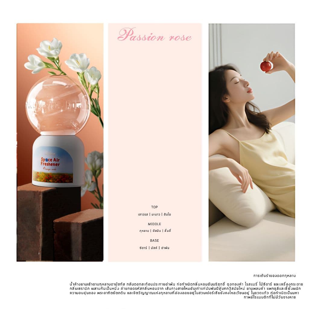 อโรมาเธอราพี น้ำหอมห้อง 350ml ฟอกอากาศ กลิ่นหอมติดทนนาน ตัวกระจายแสง 360° หัวกลับด้าน ดับกลิ่นห้องน้ำ รูปที่ 7