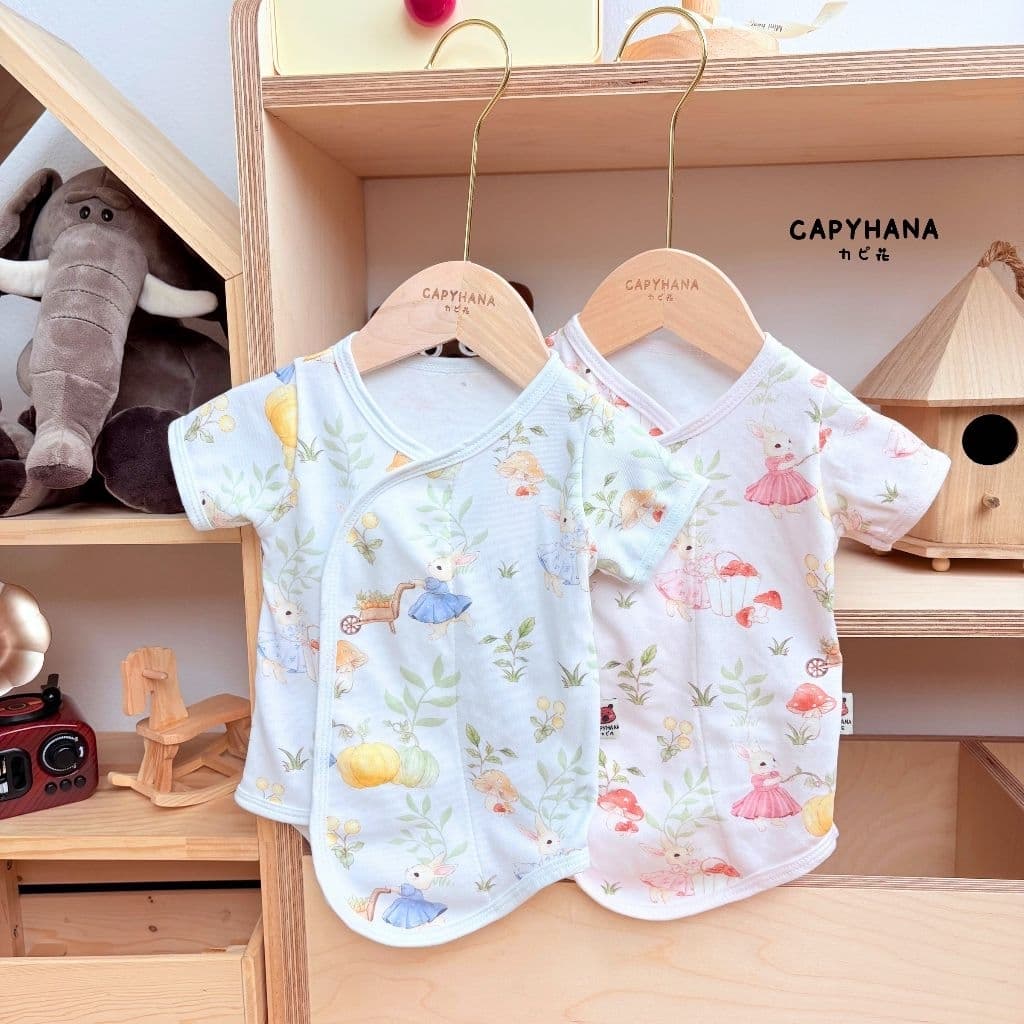 CAPYHANA เสื้อผ้าเด็กทารก ชุดผ้าดูด ไร้ซิป กระดุม บอดี้สูทเด็ก เสื้อผ้าเด็กแรกเกิด ผ้าดูด บอดี้สูท รูปที่ 5