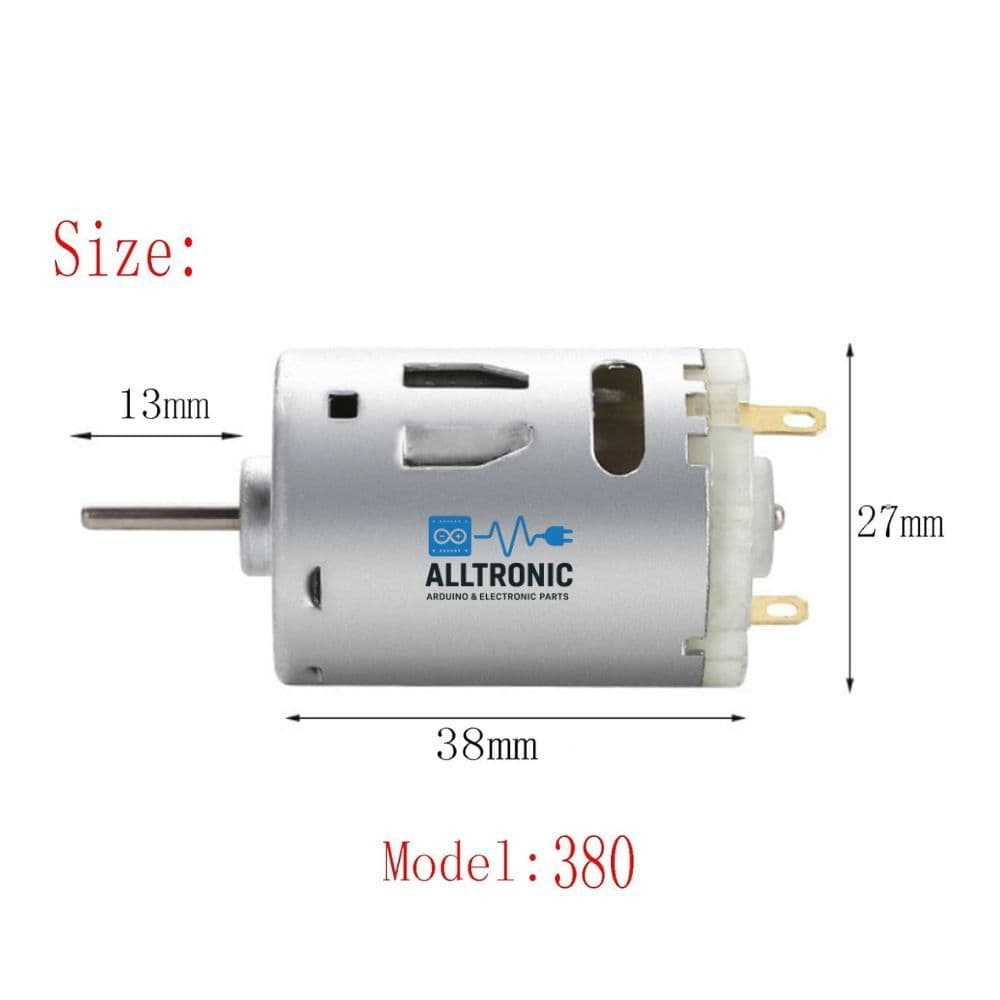 มอเตอร์ รอบเร็ว DC 3.7V 7.4V 12V เบอร์ RS380 DC Motor 380 รูปที่ 3
