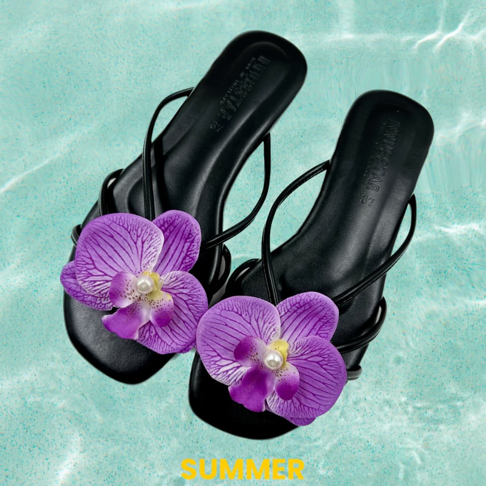 SUMMERรองเท้าแตะหนีบสวมหนังนิ่มงานแฮนเม้ดคนไทย รองเท้าแตะดอกไม้ รองเท้าแตะดอกกล้วยไม้ รองรับส่งด่วน เก็บเงินปลายทาง รูปที่ 3