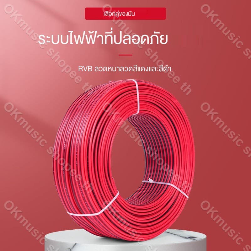 1 เมตร สายลำโพง 20AWG 17AWG 15AWG 13AWG เส้นทองแดงพิเศษ สายไฟ เพาเวอร์แอมป์ รูปที่ 9