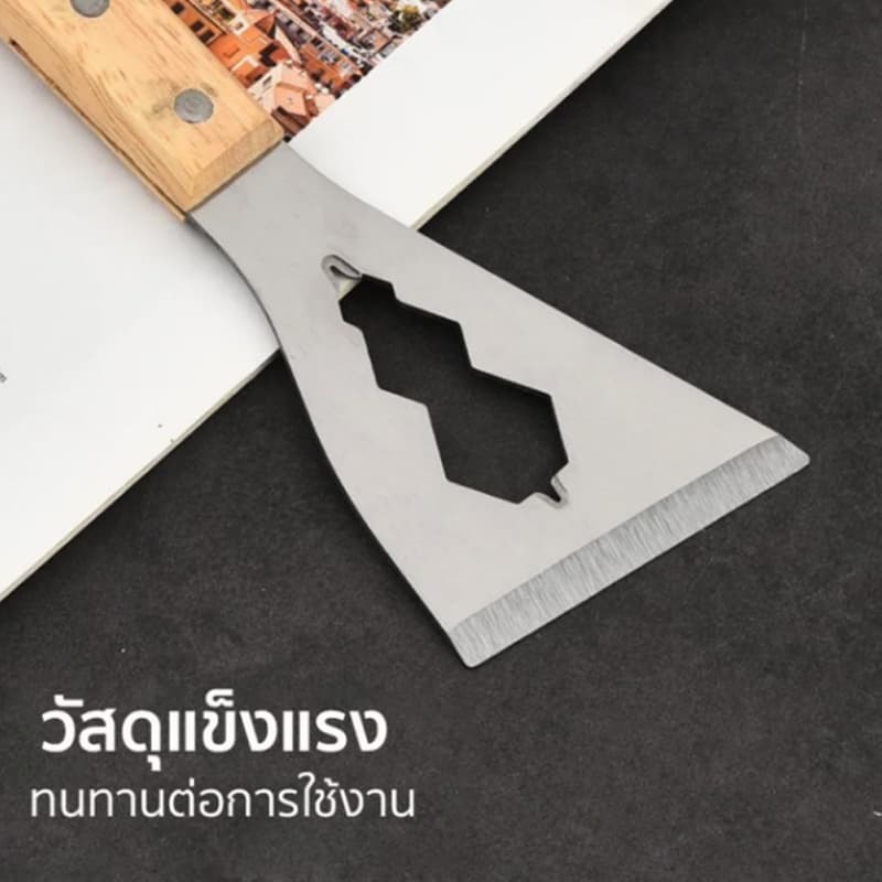 มีดขูดสีโป๊ว มีดลบสี สเตนเลส เพิ่มความหนา สำหรับช่างทาสีผนัง รูปที่ 4