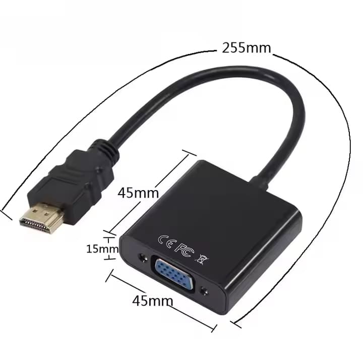 สายแปลงอะแดปเตอร์ HDMI เป็น VGA พร้อมสายสัญญาณเสียง รองรับ 1080P สำหรับ PS3 HDTV PC รูปที่ 7