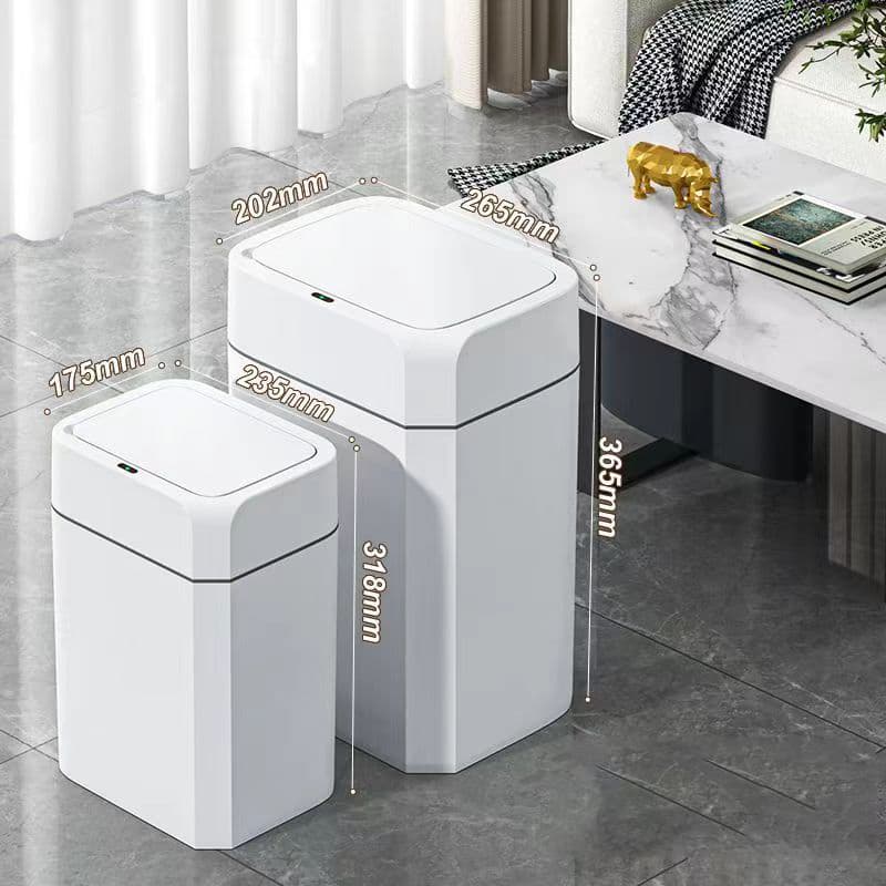 ถังขยะเซนเซอร์ ถังขยะ มินิมอล 12ลิตร อัตโนมัติแบบชาร์จไฟ soft close trash bin ในห้องน้ำ/ในครัว/ในรถ รูปที่ 6