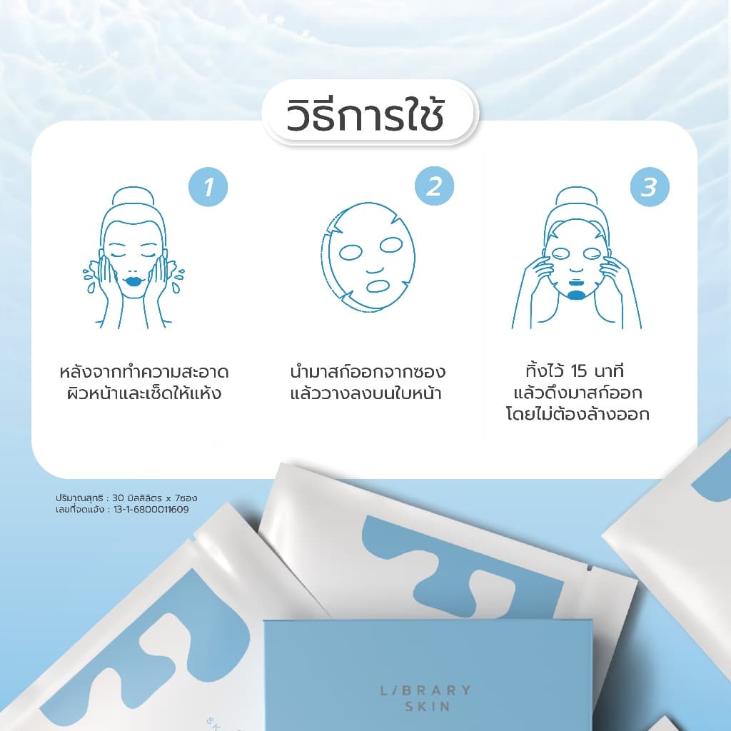 LIBRARY SKIN SKIN AWAKE SKIN SHEET MASK - มาสก์บำรุงผิวหน้า รูปที่ 7