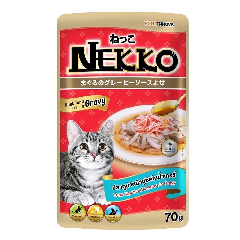) Nekko เน็กโกะ อาหารเปียกแมว 70g สำหรับแมวโต แมวสูงวัย รูปที่ 3