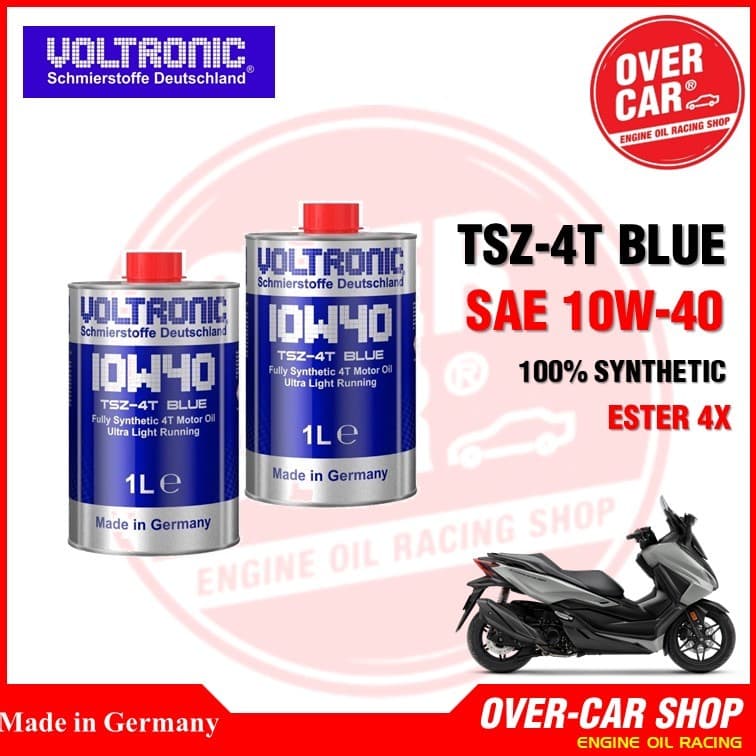 เซตน้ำมันเครื่อง VOLTRONIC 10W40 TSZ-4T ขนาด 1L. Fully Synthetic Ester สังเคราะห์แท้ สำหรับ Forza รูปที่ 6