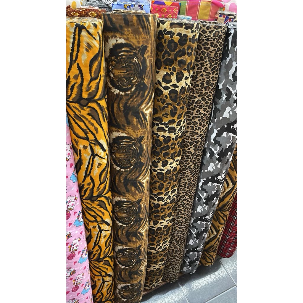 ผ้าคอตตอน ทีซี ลายเสือ สุดสาคร ฤาษี เสือโคร่ง เสือดาว หน้ากว้าง 110-115cm รูปที่ 3