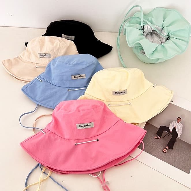 หมวกบักเก็ต มี6สี สไตล์เกาหลี สามารถเก็บเป็นกระเป๋าได้ BUCKET รูปที่ 1